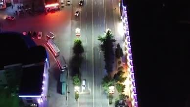 山南市乃东路夜景航拍视频的预览图